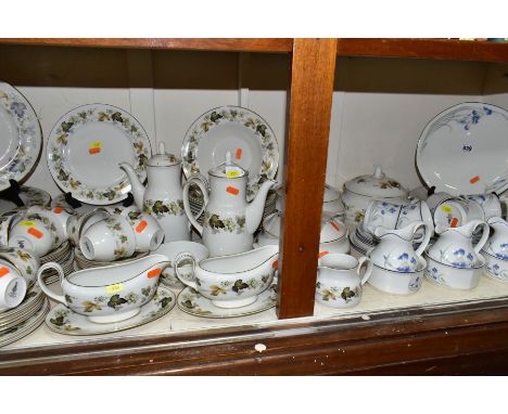 ONE HUNDRED AND NINETEEN PIECES OF ROYAL DOULTON DINNER/TEAWARES IN 'LARCHMONT' TC1019 AND 'MINERVA' LS1084 PATTERNS comprisi