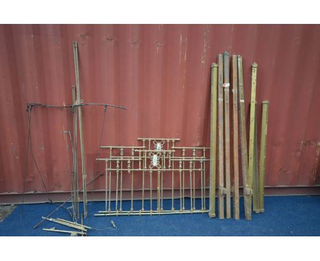 A FRENCH BRASS 5FT BEDSTEAD (condition - unknown if complete, and dismantled) (the item in this lot is the remanence of a fir