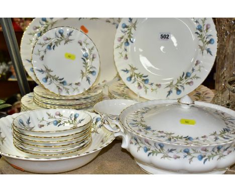 TWENTY EIGHT PIECES OF ROYAL ALBERT 'BRIGADOON' DINNER/TEAWARES comprising meat plate, lidded tureen, sugar bowl, salad bowl,