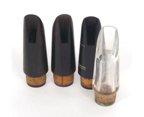 Ray Swinfield - Four various mouthpieces; Selmer S, Vandoren Crystal A2, Vandoren 5RD, B &amp; H 1010 clarinet mouthpiece and