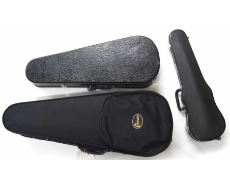 Good tenor ukulele hard case;&nbsp;also a Clear Water viola case and a child's violin case (3) 