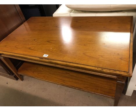 Cherrywood coffee table with shelf under by Selva