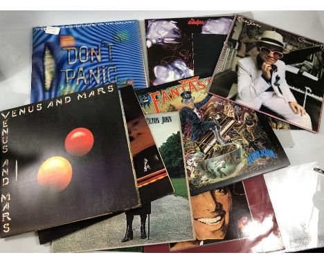 LP's Long playing records ten of: Elton John,Michael Jackson, Genesis, Abba, Wings, The Hitch-Hikers Guide to the Galaxy, The