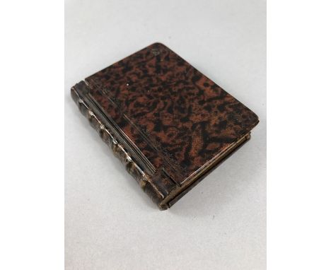 Tortoise shell Mid Victorian snuff box in the form of a book