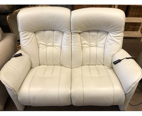 HIMOLLA: German made Himolla two seater sofa and matching armchair all electric