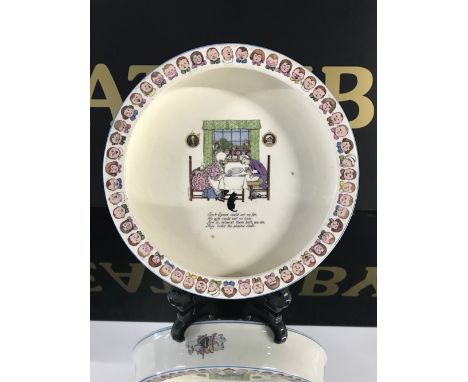 EARLY 20THC CHILDS NURSERY RHYME BOWL, JACK SPRAT, SPECIALLY DESIGNED BY W. HEATH ROBINSON & MANUFACTURED BY W.R. MIDWINTER, 