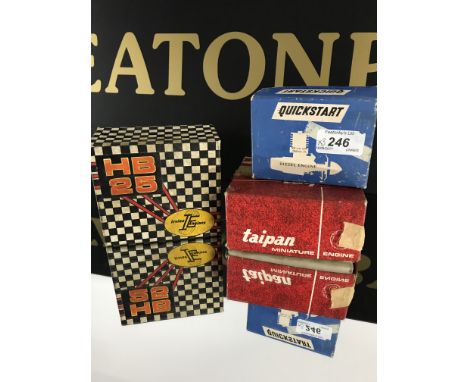 3 MODEL ENGINES IRVINE HB25, TAIPAN AUSTRALIAN MADE ENGINE, QUICKSTART ENGINE BY D. CHARLTON LTD.