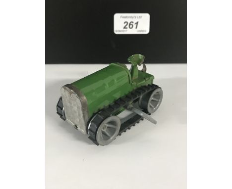 TRI-ANG, TINPLATE, CLOCKWORK "TRACTOR" WITH KEY, PLAYWORN, WORKING ORDER, NO BOX