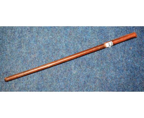 A Hobson & Sons leather clad sword swagger stick, with etched blade, 60cm long