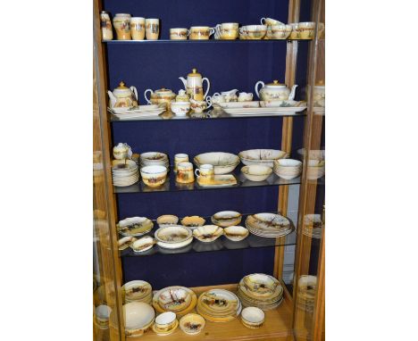 A large quantity of Royal Doulton Coaching Scenes, to include toilet ewer and basin, jugs, vases, coffee, teawares etc (appro