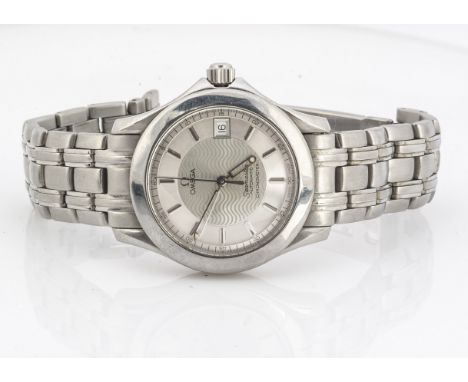 OMEGA, A 1980s Omega Seamaster Automatic Chronometer stainless steel wristwatch, silvered dial with batons numerals and date 