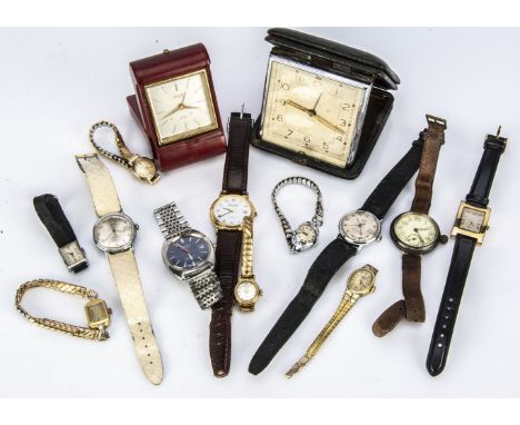 A collection of twelve vintage and modern watches, including a Tudor (Rolex) Royal small lady's 9ct gold cased example, a sil