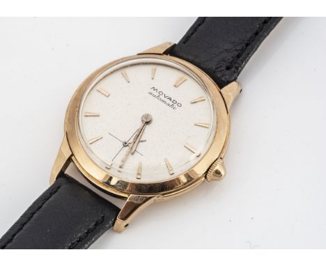 MOVADO, A c1970s Movado automatic gold mid sized wristwatch, probably 14ct gold, 31mm, with bumper style automatic movement, 