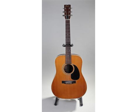 Fender Model 65 acoustic guitar, six string with internal Fender label