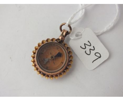 9ct bloodstone compass fob      