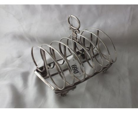Georgian six division arch bar toast rack on bracket  feet, 6" wide Lon 1835 by GA &amp; IA 310g.    