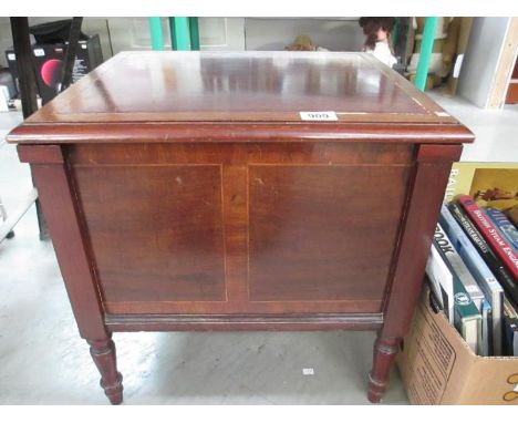 A Victorian inlaid mahogany commode / pot plant stand