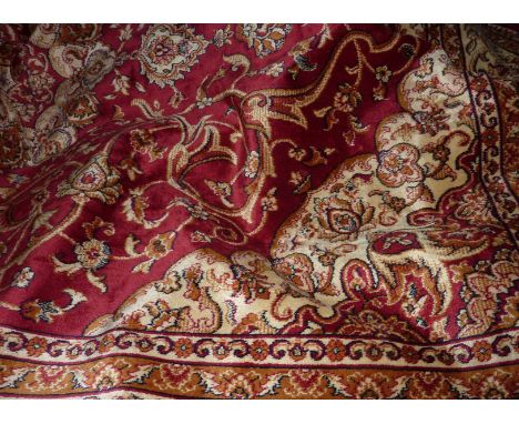 Red ground Keshan carpet 230cm x 160cm 