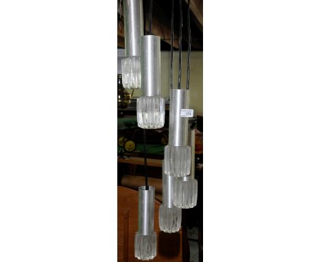 1960/70s centre six sectional light fitting 