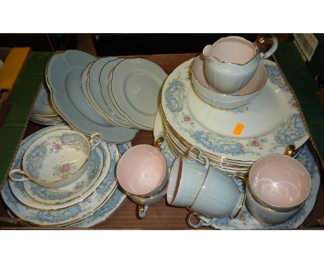 Paragon 'Dubarry' part dinner service and Crown Devon part tea set 