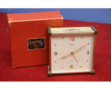 Swiza Mignon alarm 8 day alarm clock  with 7 jewel movement in original card box