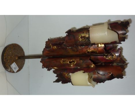Hand crafted metal candlestick 
