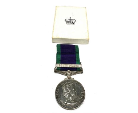 ER.11 Campaign service medal south arabia bar to cpl d.w.bradley r.signals