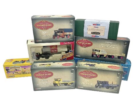 Eight Corgi die-cast models - four limited edition Vintage Glory of Steam Nos.80002, 80005, 80201 & 80205; all boxed with cer
