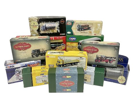 Corgi - fourteen 1:50 scale models comprising three Vintage Glory of Steam models CC20201, 80001 and 80206; three Building Br