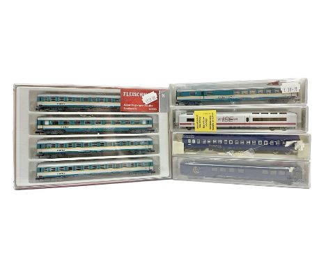 Fleischmann 'N' gauge - No.881203 Schnellzugwagen-Set alex Sonderserie; another Alex restaurant car with pantograph over No.8