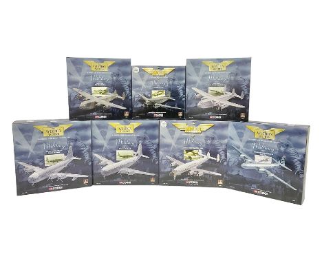 Corgi - Aviation Archive, seven ‘Military’ 1:144 scale models comprising predominately first issues 47106 Douglas DC3 - RAF; 