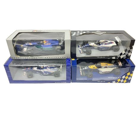 Three Paul's Model Art 1:18 scale die-cast racing cars - Grand Prix Williams Renault FW16 D. Hill; Heinz-Harald Frentzen Edit