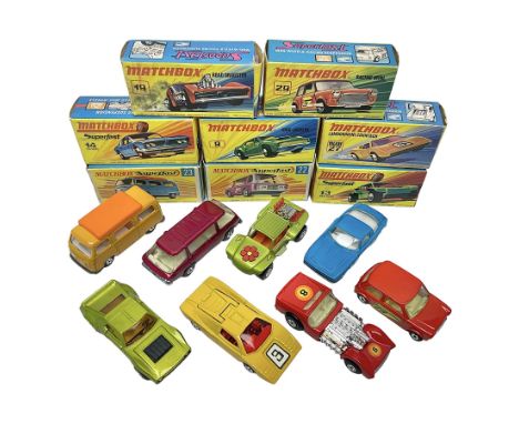 Matchbox 1-75 Series 'Superfast' ex-shop stock - eight models comprising 9e AMX Javelin, 13e Baja Buggy, 14d Iso Grifo, 19e R