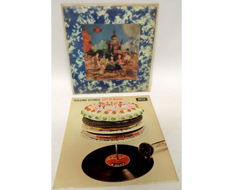 ROLLING STONES - LP Let It Bleed Decca LK 5025 mono red inner and with poster in original sleeve and Their Satanic Majesties 