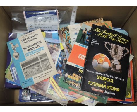 FOOTBALL - Tottenham Hotspur - a large quantity of programmes and some ticket stubs (approx 117)