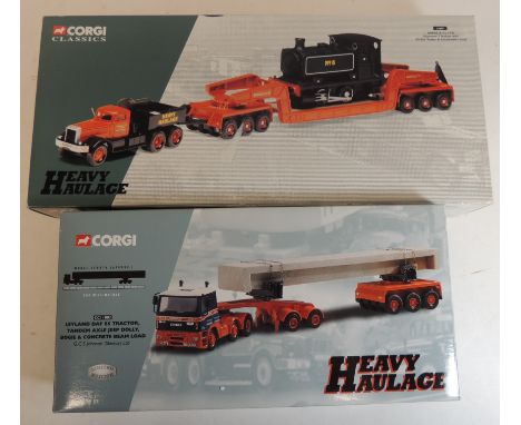 CORGI - Heavy Haulage, limited edition CC11802 Leyland DAF 85 Tractor... G C S Johnson (Skeeby) Ltd, boxed and 31007 Annis & 