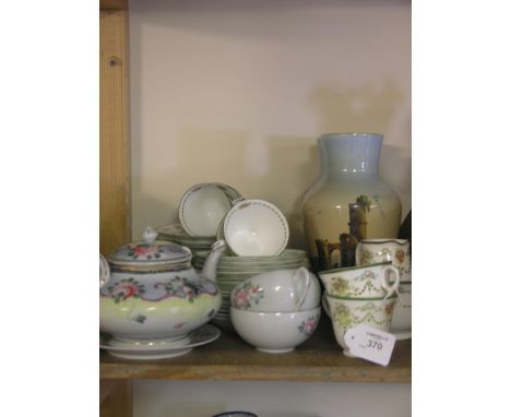 An Adderleys bone china part tea service, forty pieces, Adams pattern, pair of Villeroy & Boch vases and four other items, so