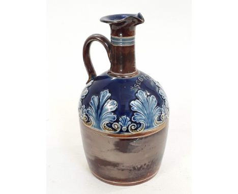 A Doulton Lambeth stoneware"Scotch" flagon, numbered 4139. 