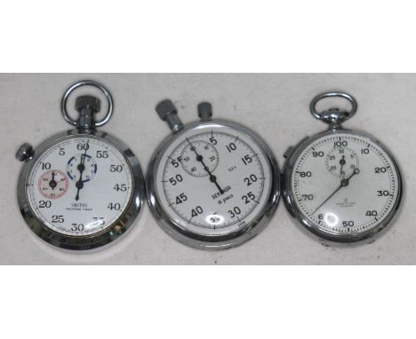 Three stop watches to include a Breitling, a Smiths Yachting Timer and a Sekonda - all as found. 