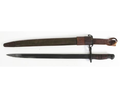 A United States WWI bayonet and scabbard. 