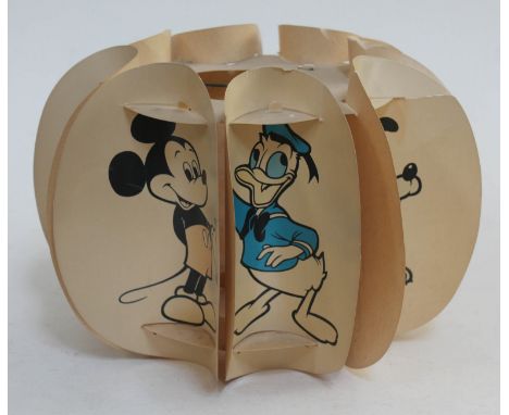 A vintage Walt Disney light shade, height 20cm. 