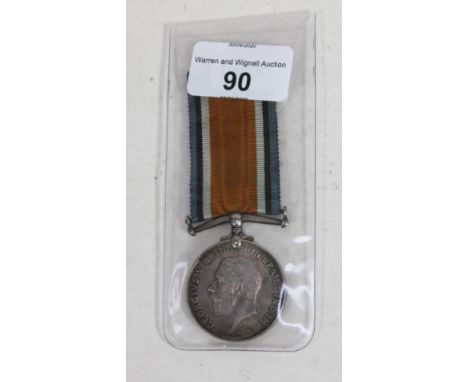 A WWI British War medal C OBENAUS Army Service Corps S/946 German ancestry. 