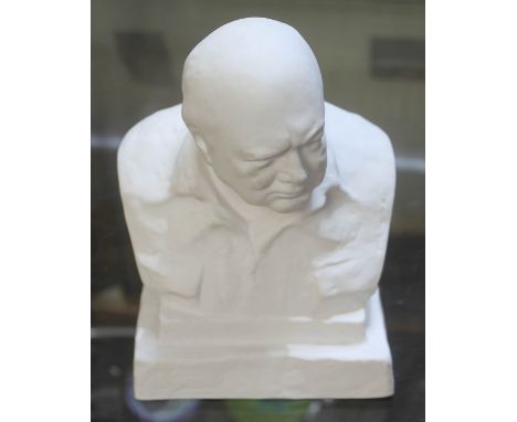 A Spode parian ware bust depicting Winston Churchill, height 17cm. 