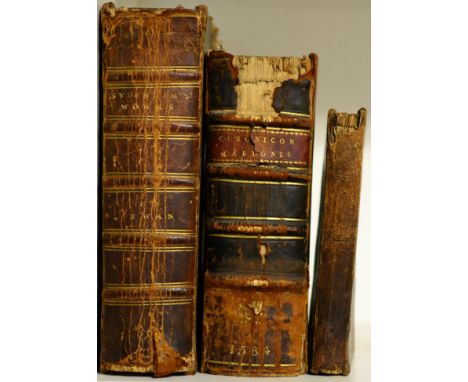 Melanthone (Philippo) & Peucero (Casparo) Chronico Carionis, 1584, calf (worn); Sydenham (Thomas), The Entire Works of Dr Tho