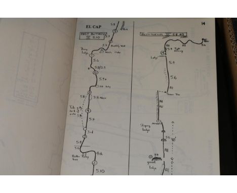 Rock Climbing [Unsworth (Walt)], A Guide to Pontesford Rocks, nd., mounted typescript pages, hand drawn routes and mounted ph