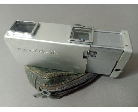 A vintage Minolta-16 spy camera. 