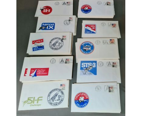 A collection of space shuttle first day covers circa 1970s. 