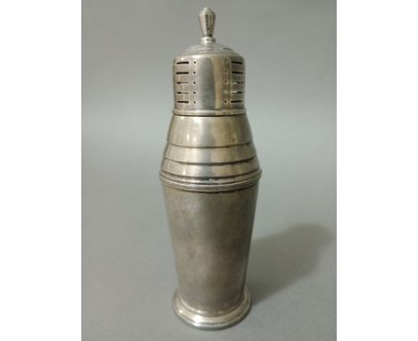 An Art Deco hallmarked silver sugar sifter, Birmingham, Adie Brothers Ltd, 1936, gross weight 3.7 ozt. 
