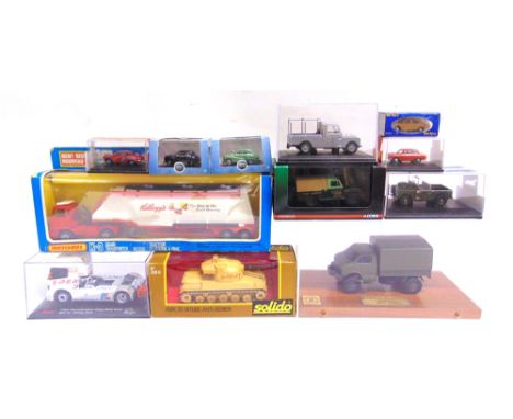 ASSORTED DIECAST AND OTHER MODEL VEHICLES  comprising an approximately 1/32 scale hand-built resin exhibition model of a Grey