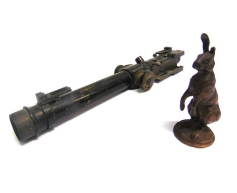 AUTOMOBILIA - AN ALVIS CAST METAL HARE CAR MASCOT  the base impressed 'A E L', 11cm high (one ear broken); together with a se